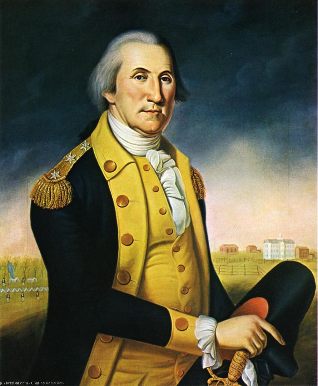 Portrait Of George Washington Before Nassau Hall — Charles Peale Polk