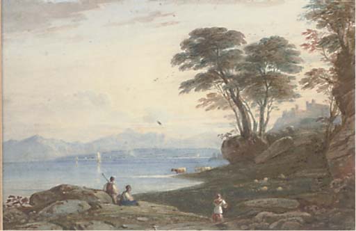 Harlech Castle, With Snowdon In The Distance — John Varley I (the Older)