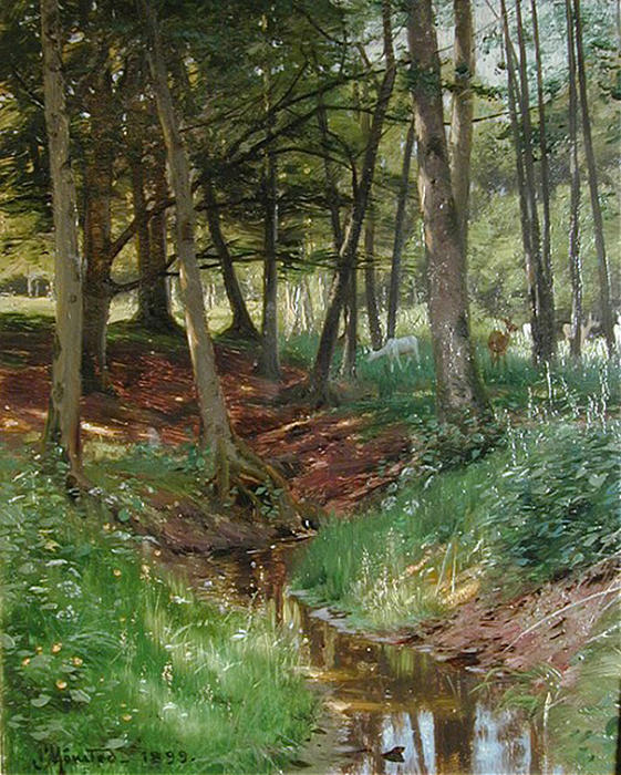 Landscape With Deer — ペーダー・モルク・モンステッド