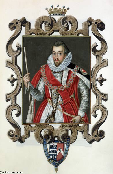Portrait Of Robert Cecil 1st Earl Of Salisbury From 'memoirs Of The Court Of Queen Eliza — Sarah Countess Of Essex