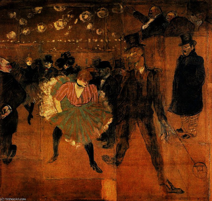 Dance In The Moulin Rouge, The Goulue And Valentin Him Desossé — Henri De Toulouse-lautrec