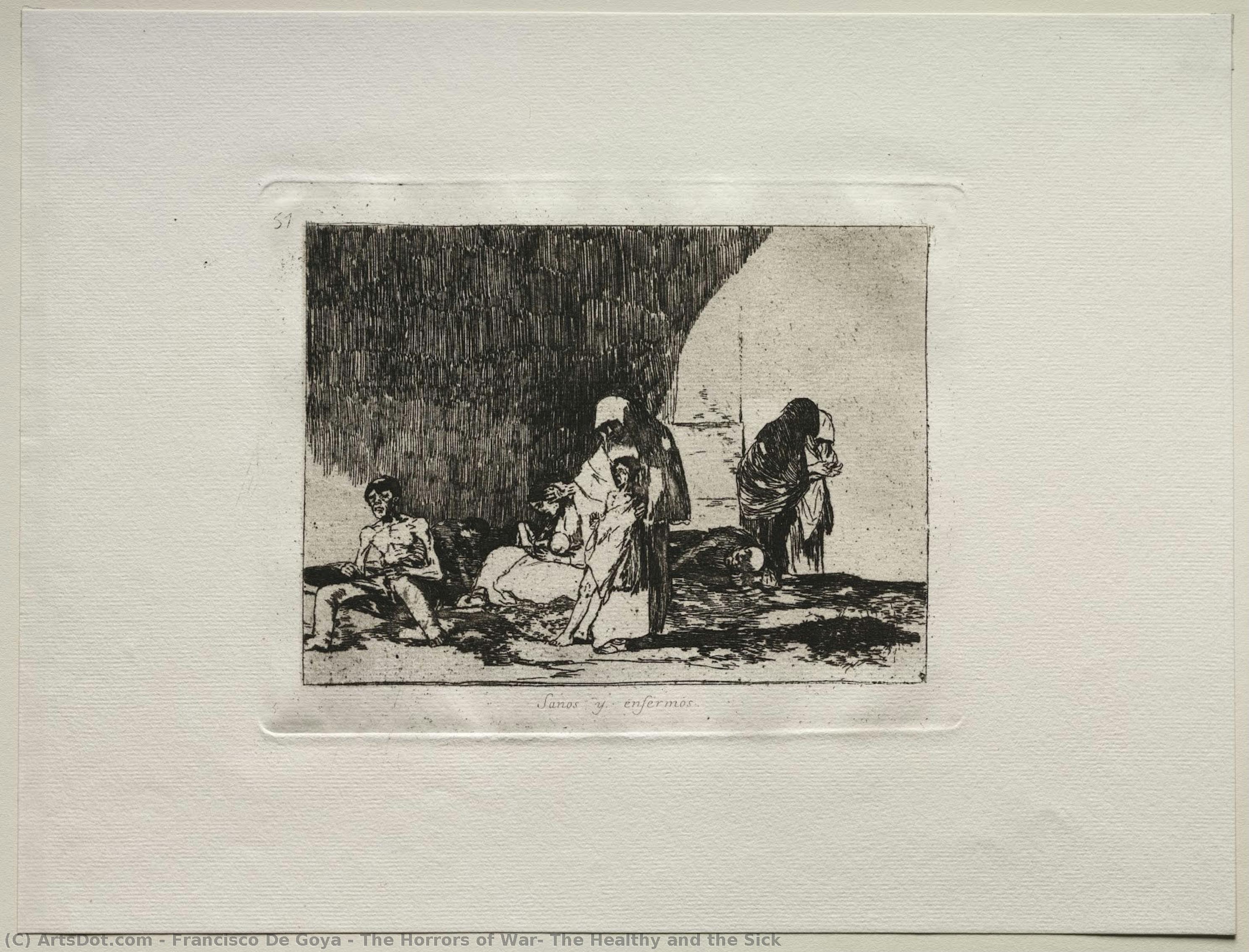 Die Schrecken Des Krieges: Die Gesunden Und Die Kranken — Francisco José De Goya Y Lucientes
