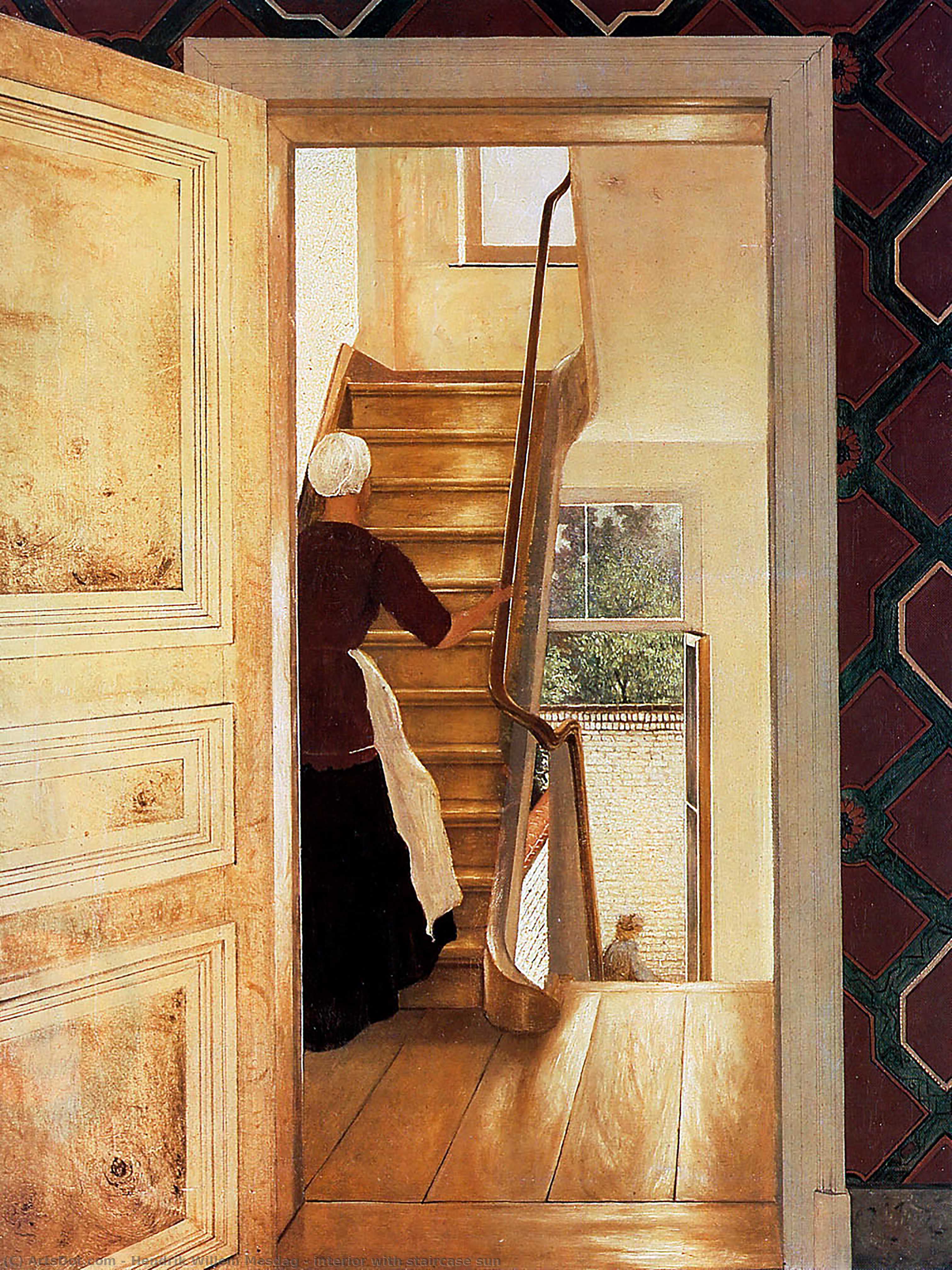 Interior With Staircase Sun — Хендрик Виллем Месдаг