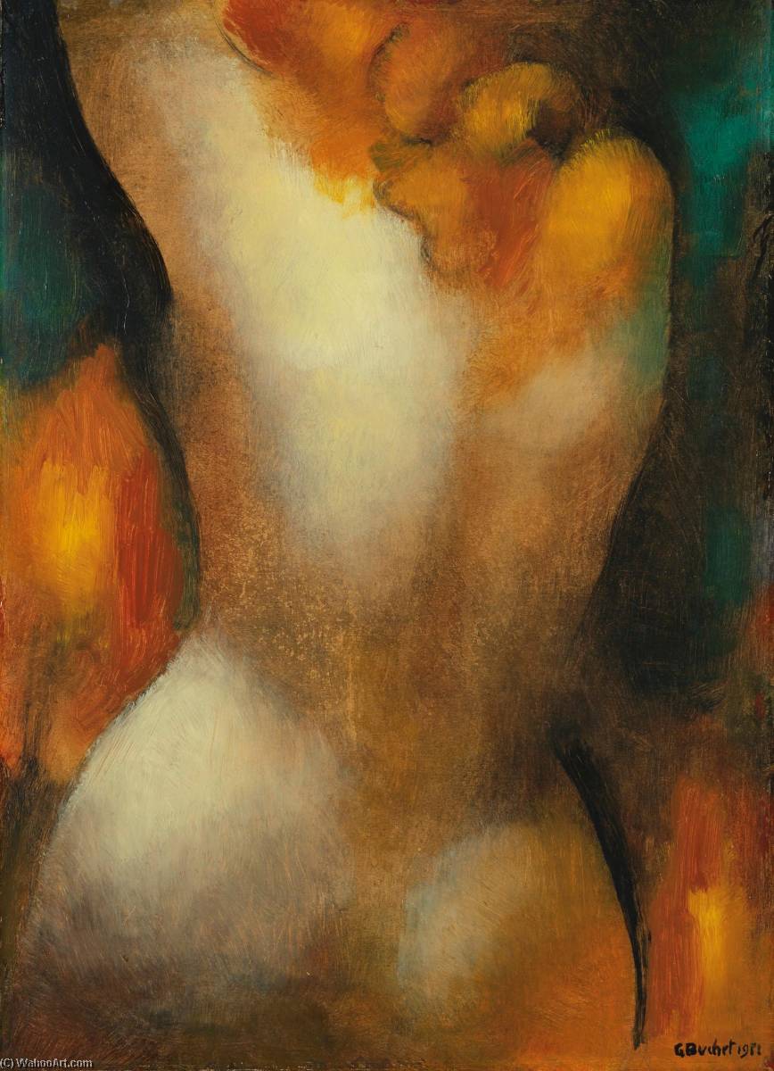 Nu Roux De Dos, Bras Levé, 1951 — Gustave Buchet