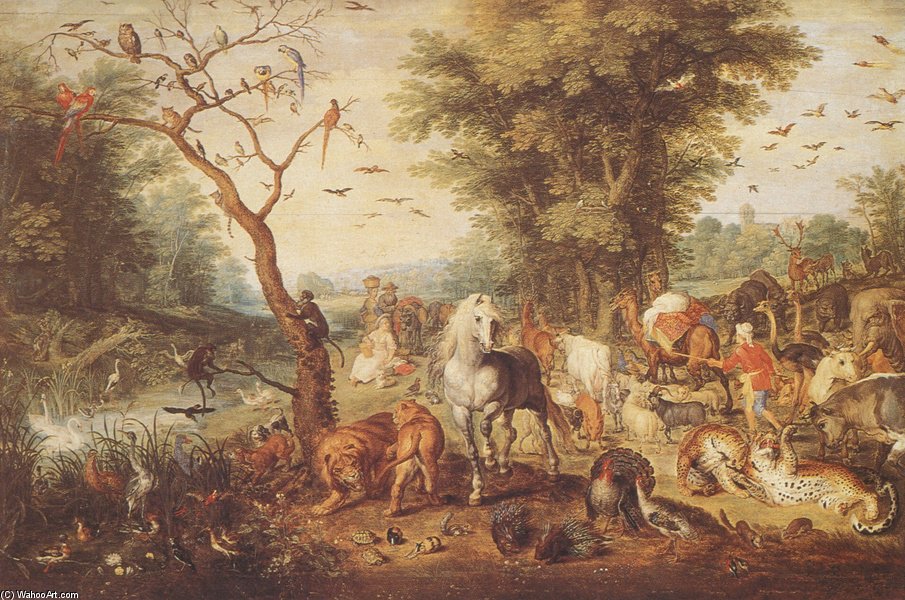 Paradise Landscape With Noah's Ark — Jacques Fouquier