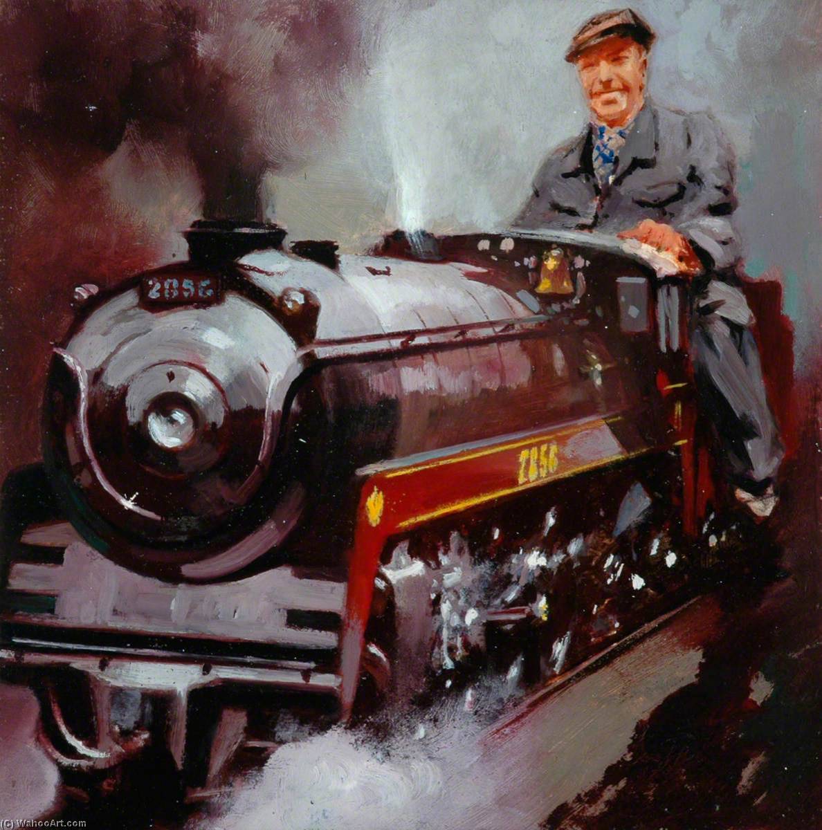 Man Driving Miniature Train — Leslie Carr