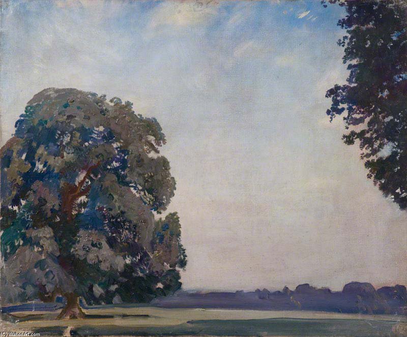 Trees By The Edge Of A Field — Sir Alfred James Munnings