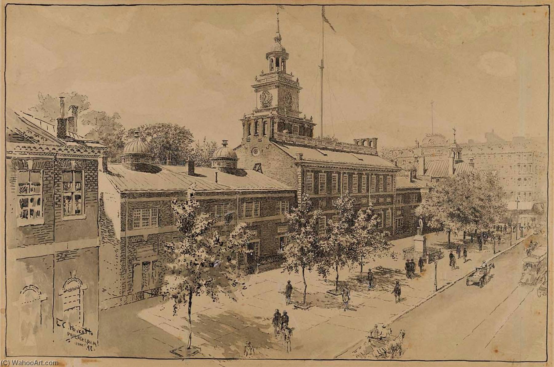 Philadelphia, Independence Hall, Chestnut Street — Ernest Kliford Peksoto