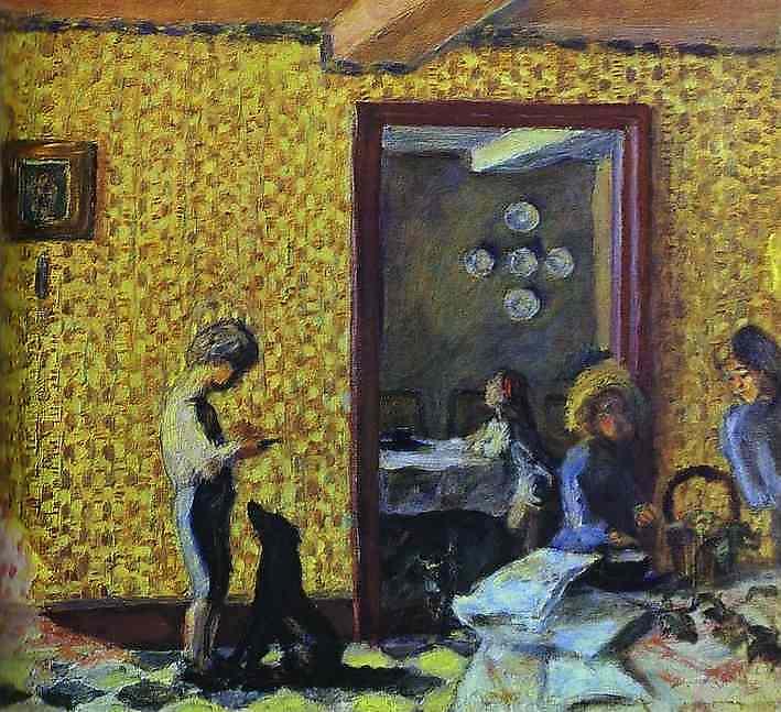 The Terrasse Children With Black Dog — Pierre Bonnard