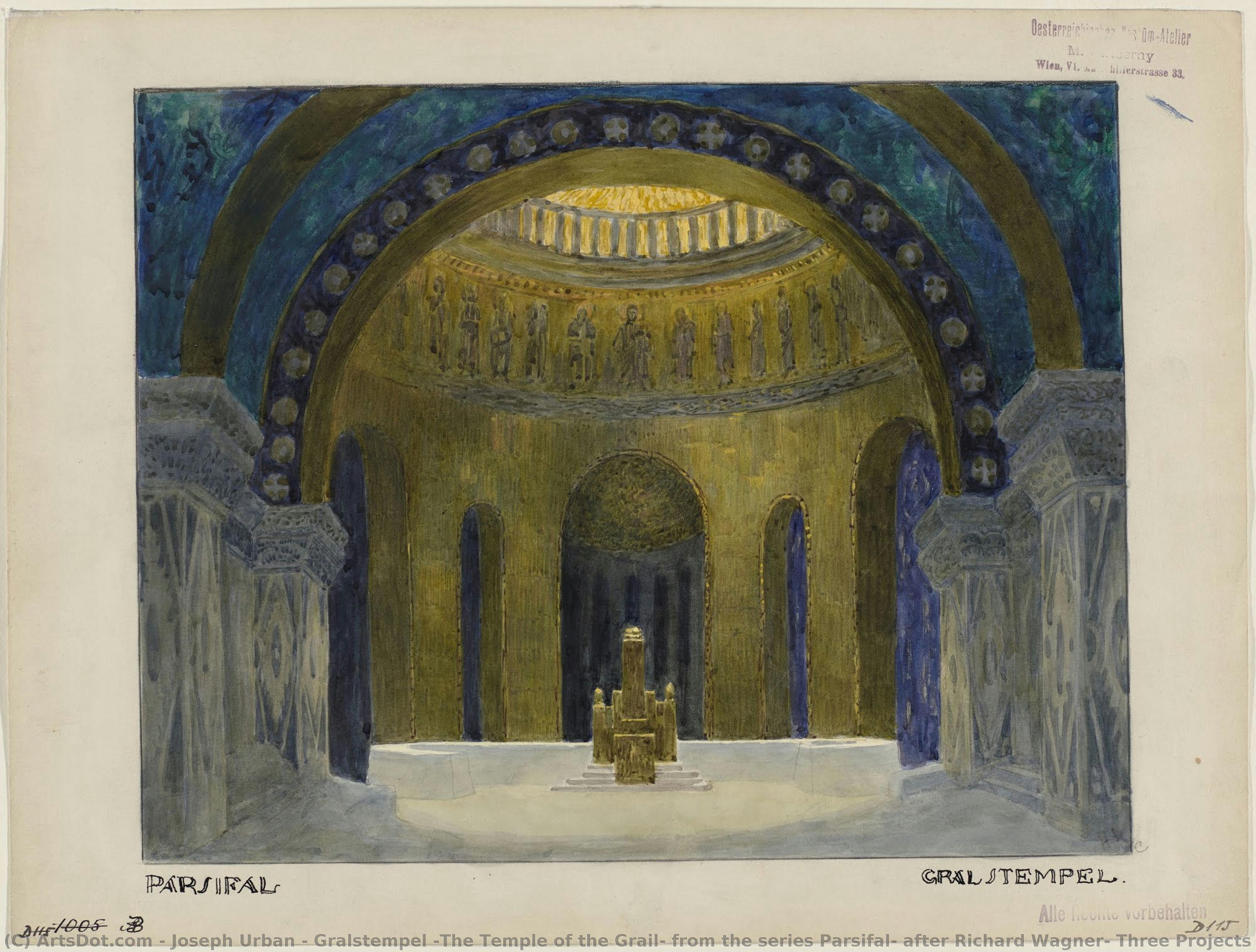 Gralstempel (the Temple Of The Grail) From The Series Parsifal, After Richard Wagner: Three Projects For Scenery — Joseph Urban