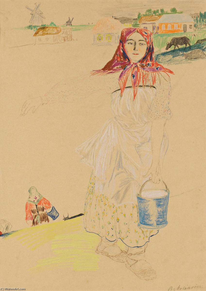 The Milkmaid — Filipp Malyavin
