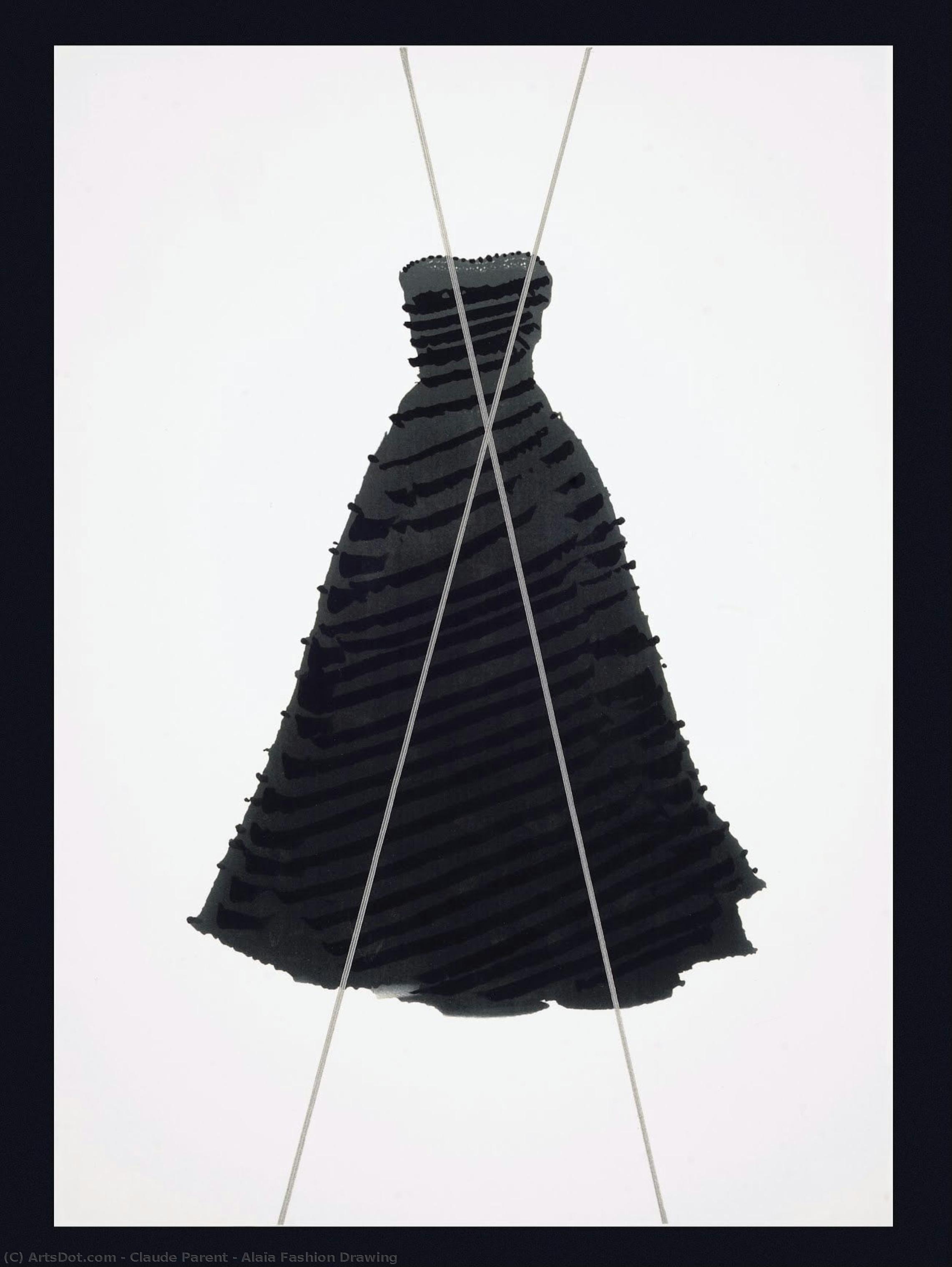Alaïa Fashion Drawing — Claude Parent