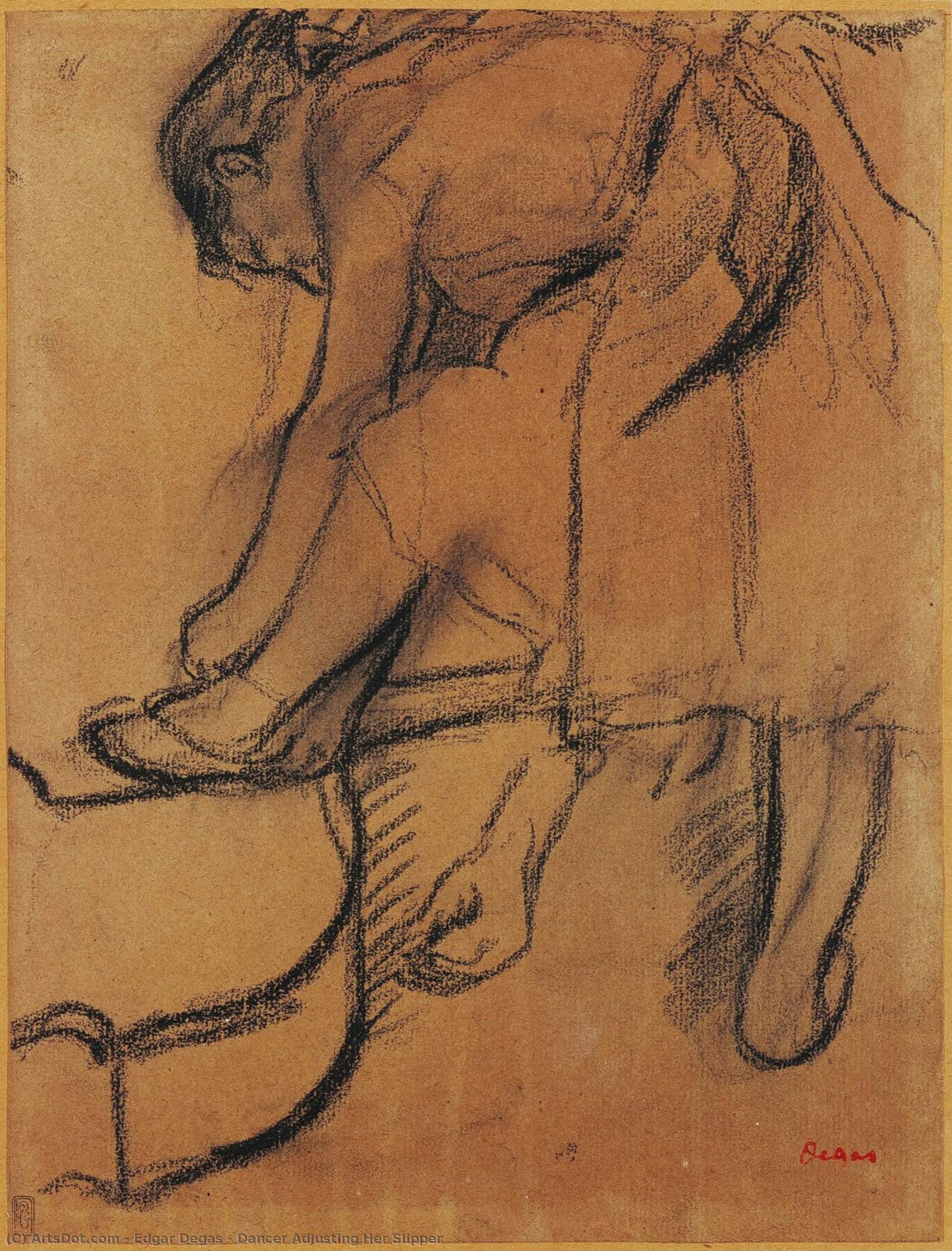 Dancer Adjusting Her Slipper — Hilaire-germain-edgar Degas