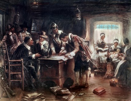 The Signing Of The Mayflower Compact — Edward Moran