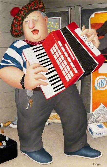 The Accordion Player — Beryl Cook