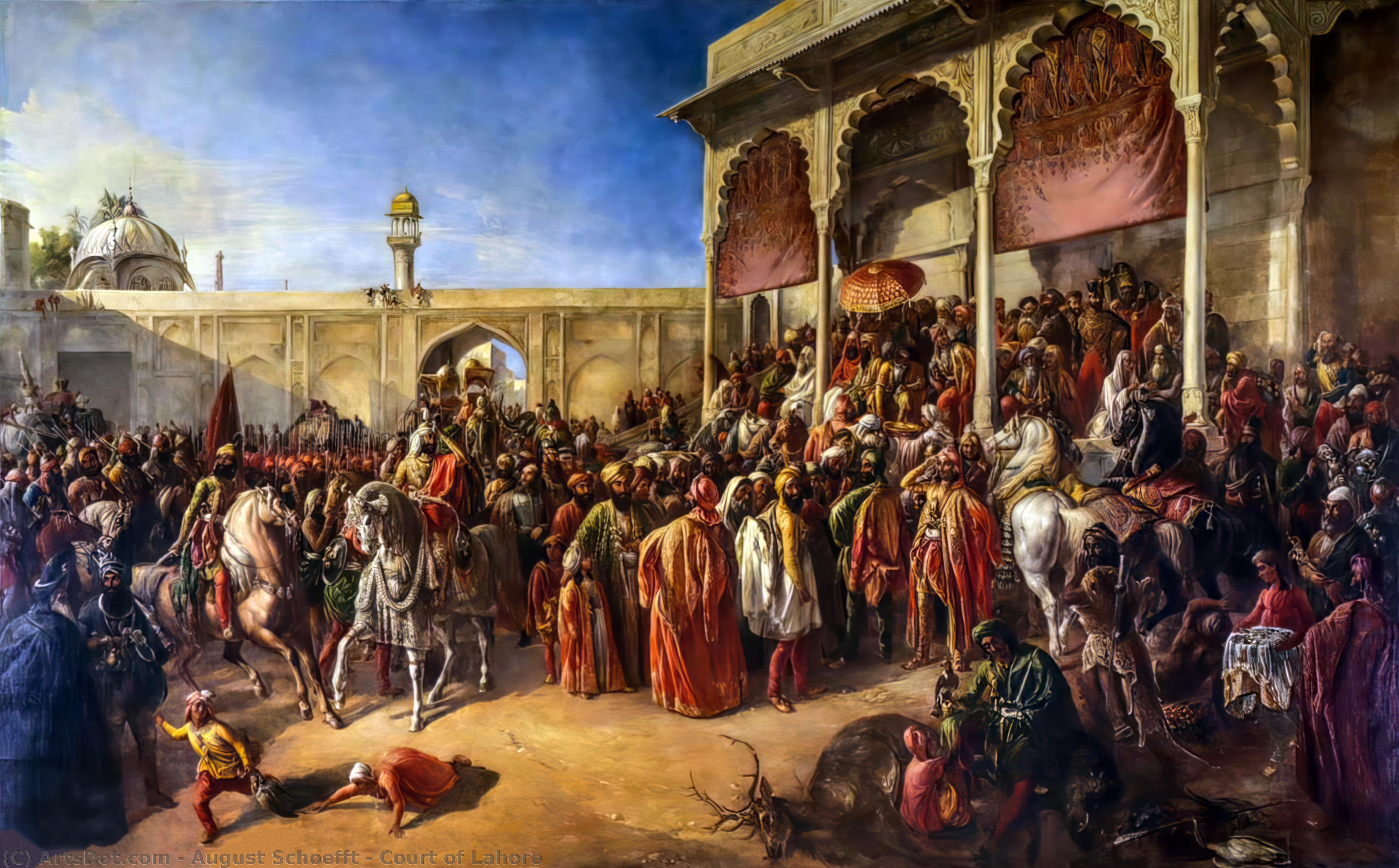 Court Of Lahore — August Schoefft