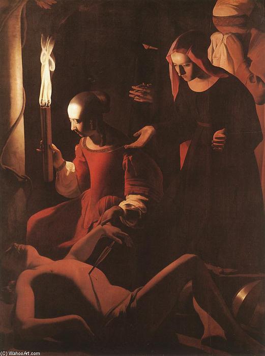 St Sebastien Attended By St Irene — Georges De La Tour