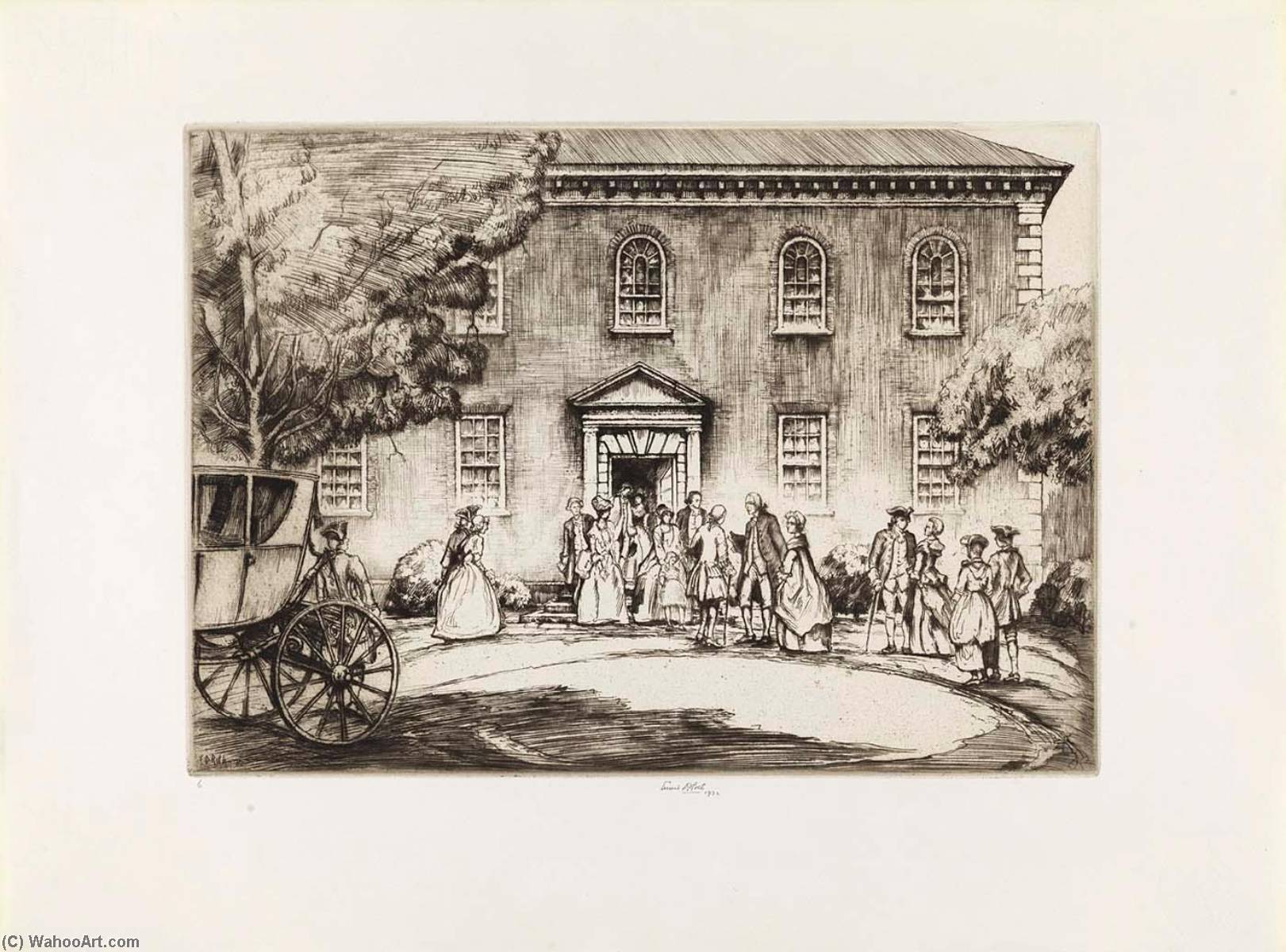 Washington At Pohick Church (from The Portfolio The Bicentennial Pageant Of George Washington ) — Ernest D Roth