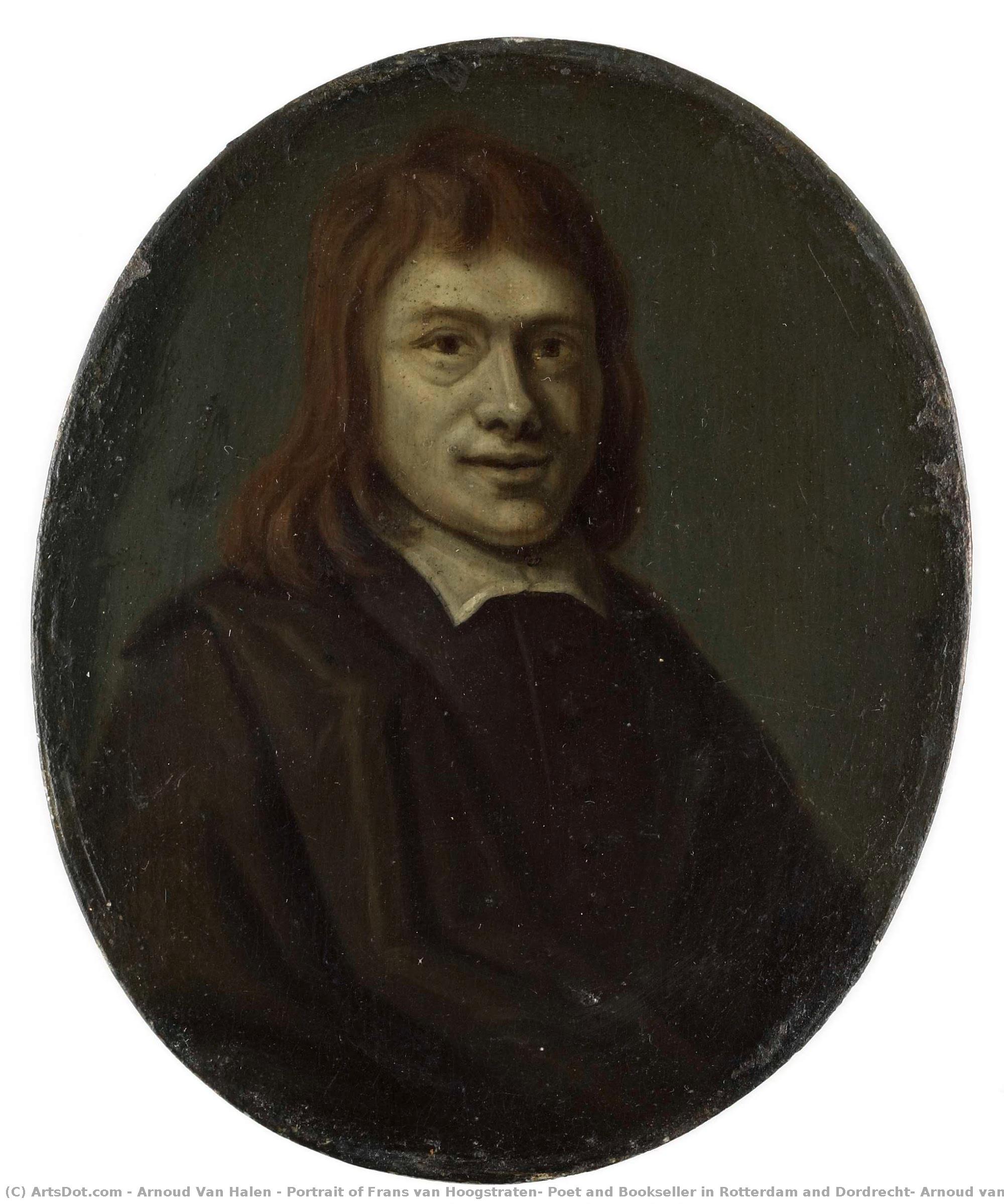 Portrait Of Frans Van Hoogstraten, Poet And Bookseller In Rotterdam And Dordrecht, Arnoud Van Halen, 1700 - 1732 — Arnoud Van Halen