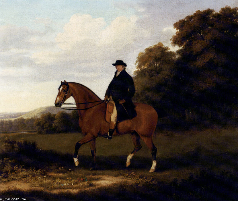 A Gentleman And His Bay Hack — John Nost Sartorius