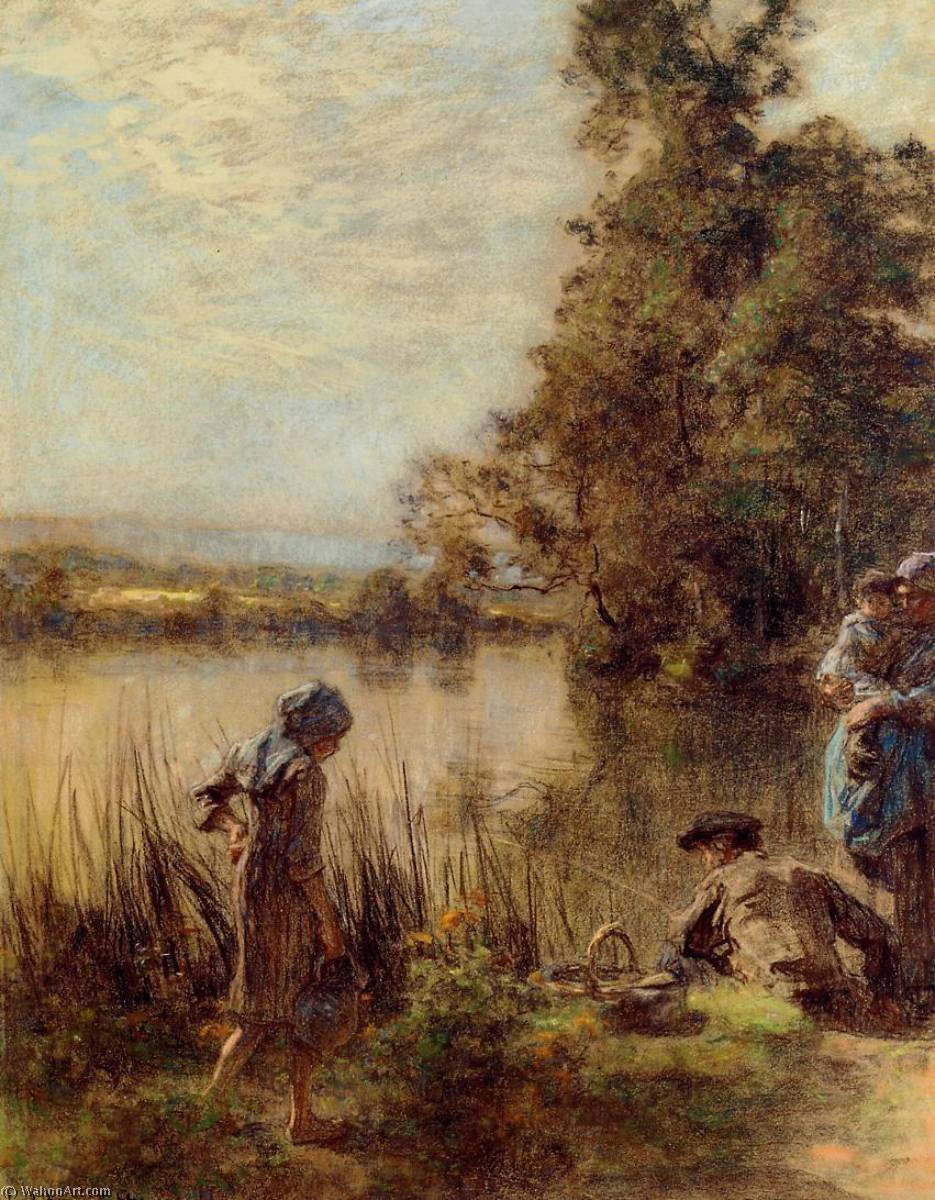 Fisherman And His Family — Léon Augustin L'hermitte