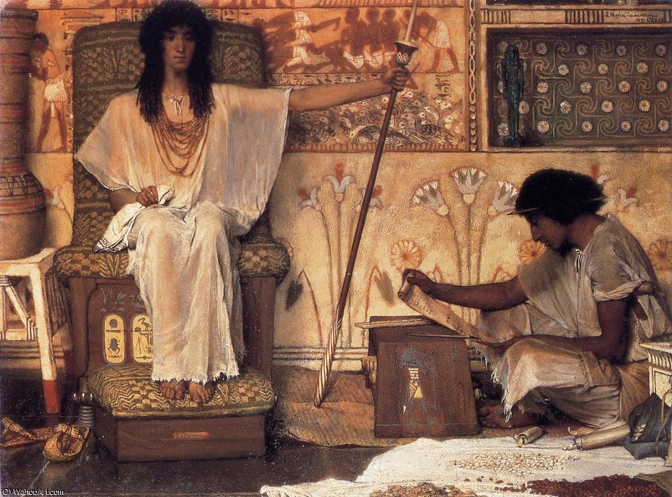 Joseph, Overseer Of Pharaoh's Graneries — Lourens Alma Tadema