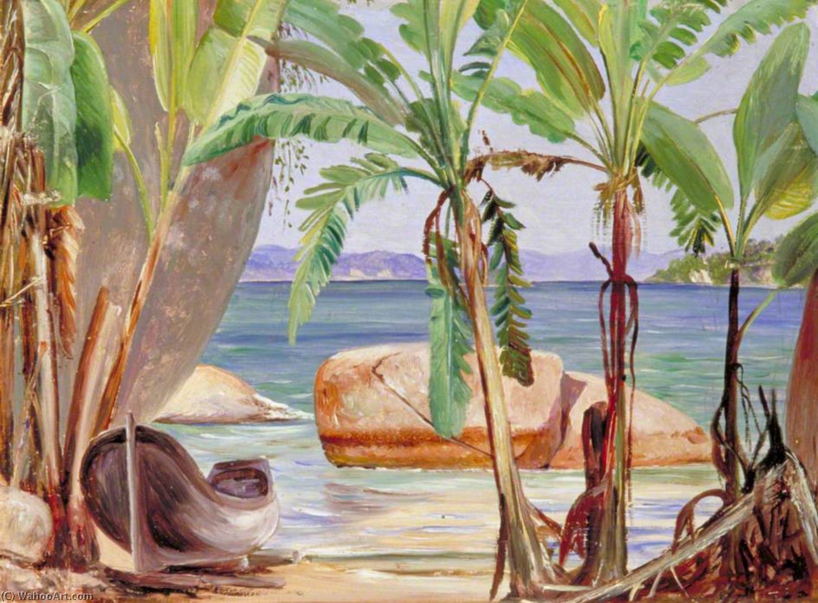 Bananos Y Rocas En Paquita, Brasil — Marianne North