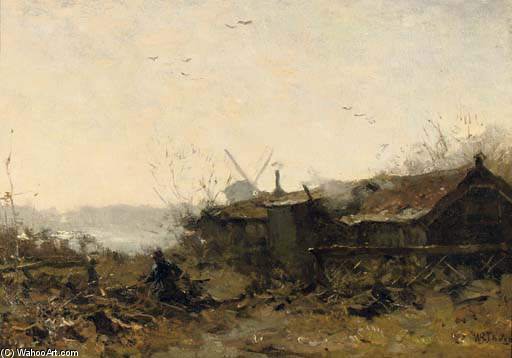 A Farmer Working His Garden — Willem Bastiaan Tholen