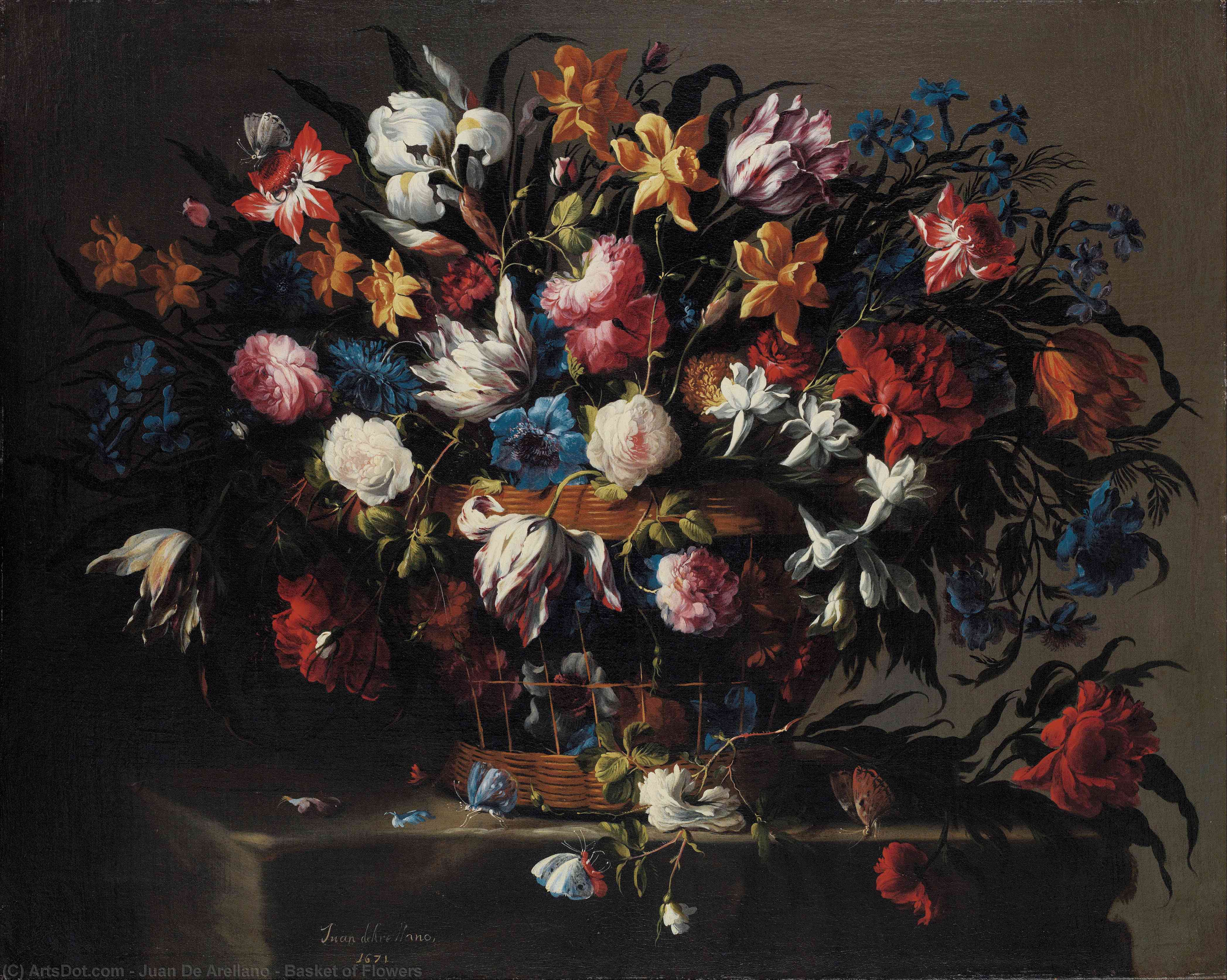 Basket Of Flowers — Juan De Arellano