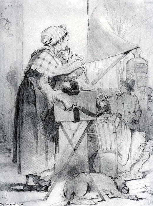 Paris Sharmanschitsa. Sketch — Vasily Grigoryevich Perov