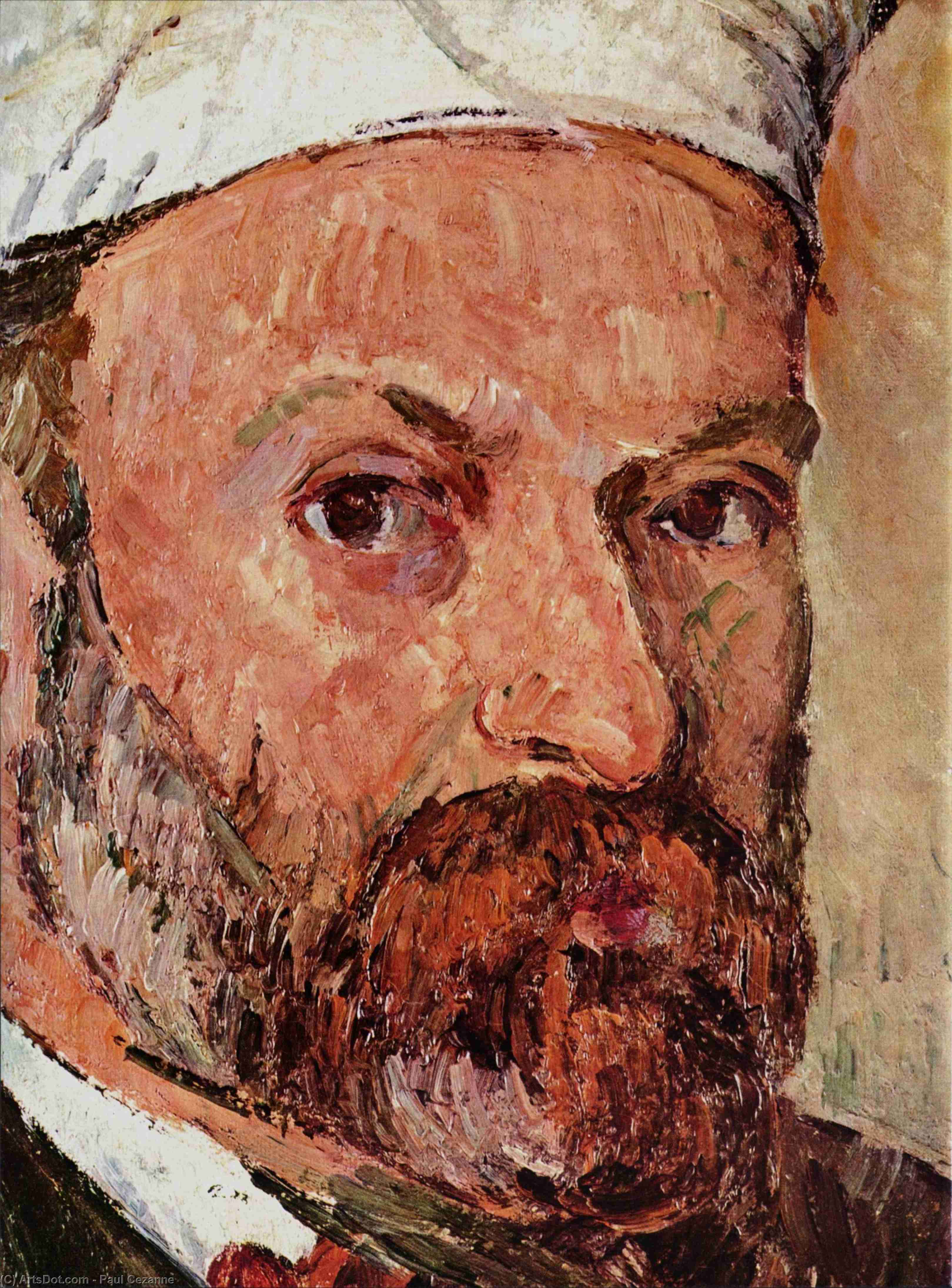 Self-portrait With White Turbaned (detail) — Paul Cézanne