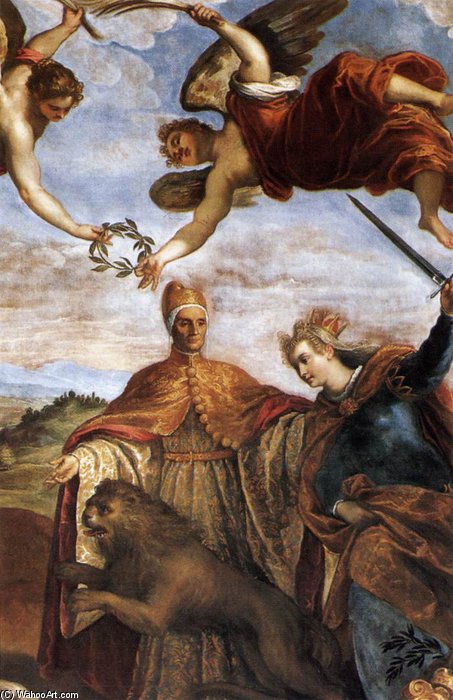 Allegory Of The Victory Over The League Of Cambrai (detail) — Jacopo Palma Il Giovane