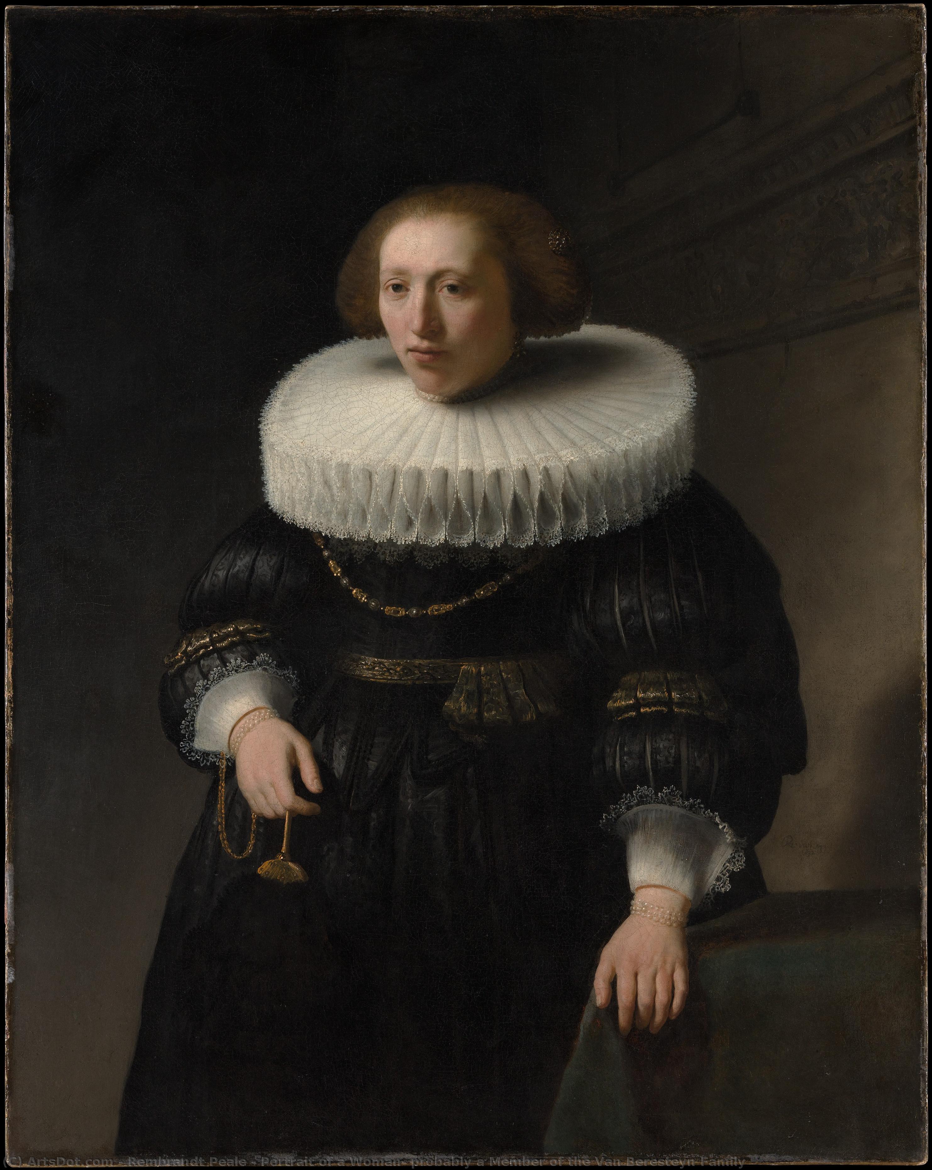 Porträt Einer Frau, Wahrscheinlich Ein Mitglied Der Familie Van Beresteyn — Rembrandt Peale
