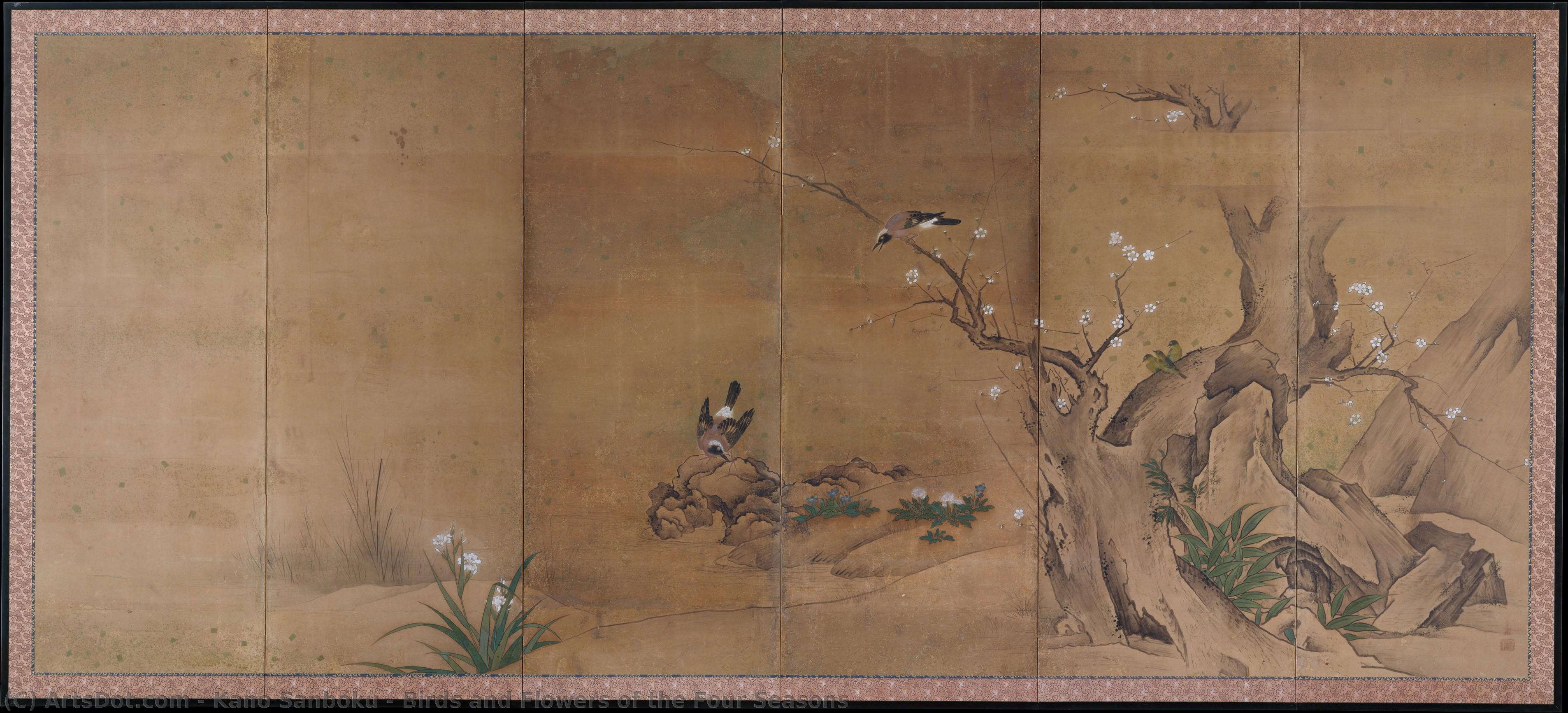 Birds And Flowers Of The Four Seasons — Kanō Sanboku
