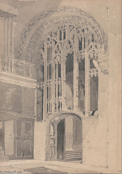 Interior Of Norwich Cathedral- Doorway And Screen Between The South Transept And The Aisle — John Sell Cotman