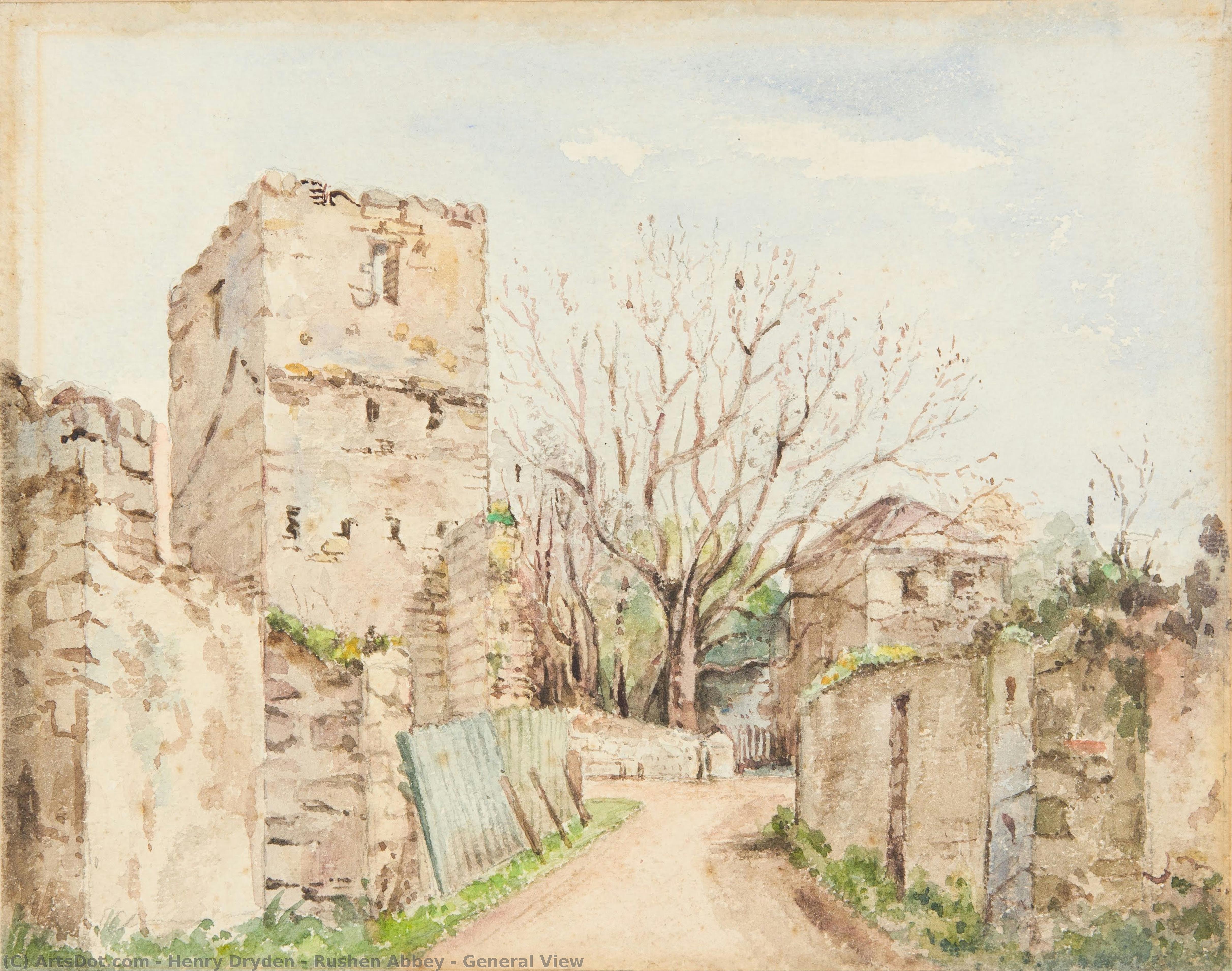 Rushen Abbey - General View — Henry Dryden