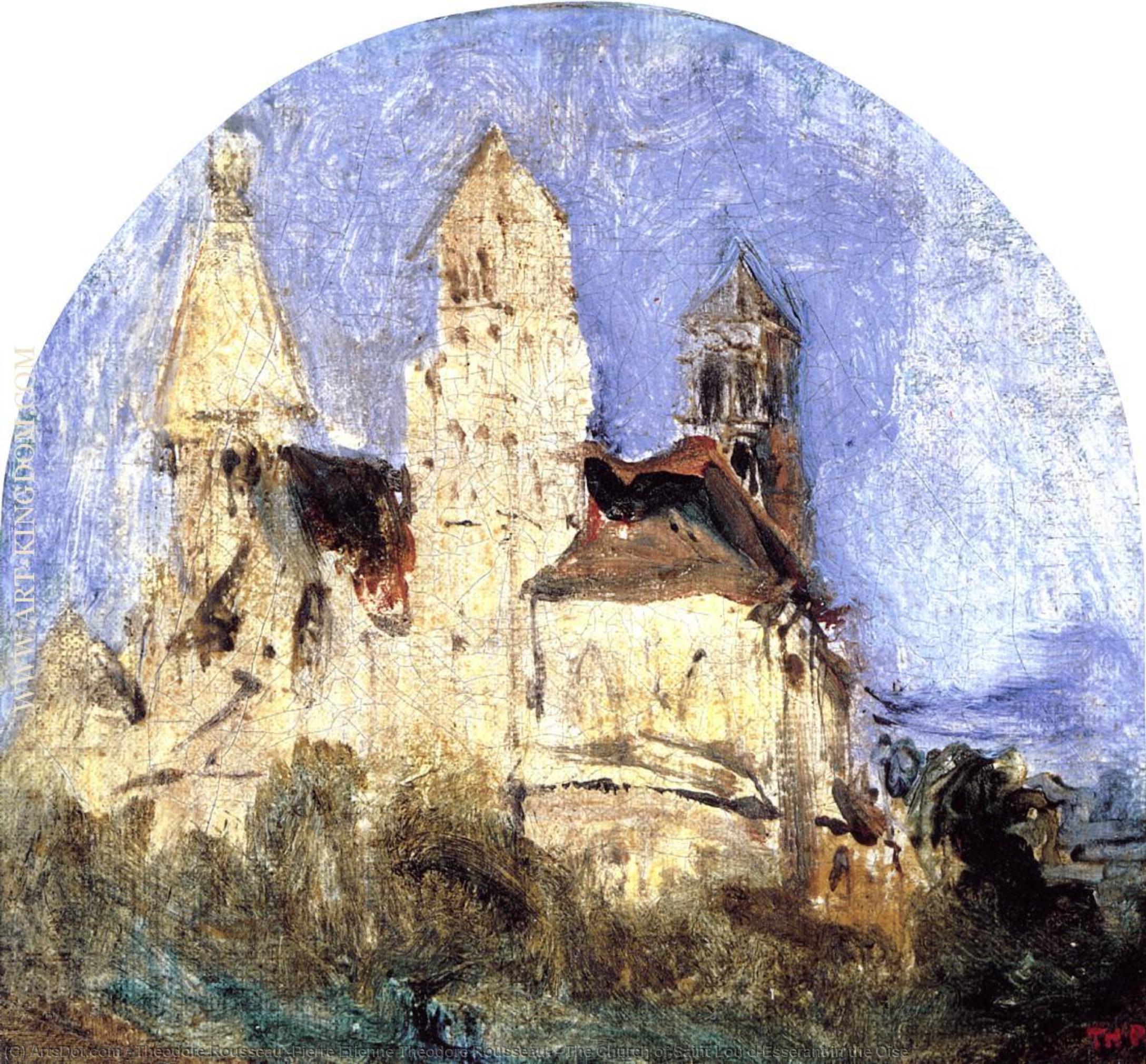 The Church Of Saint Lou D'esserant In The Oise — Théodore Rousseau (pierre Etienne Théodore Rousseau)