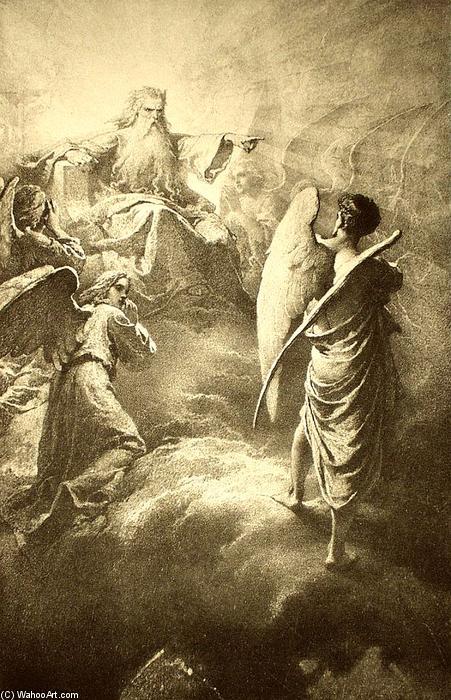 Illustration To Imre Madách's The Tragedy Of Man: In The Heaven (scene 1) — Count Mihaly Von Zichy