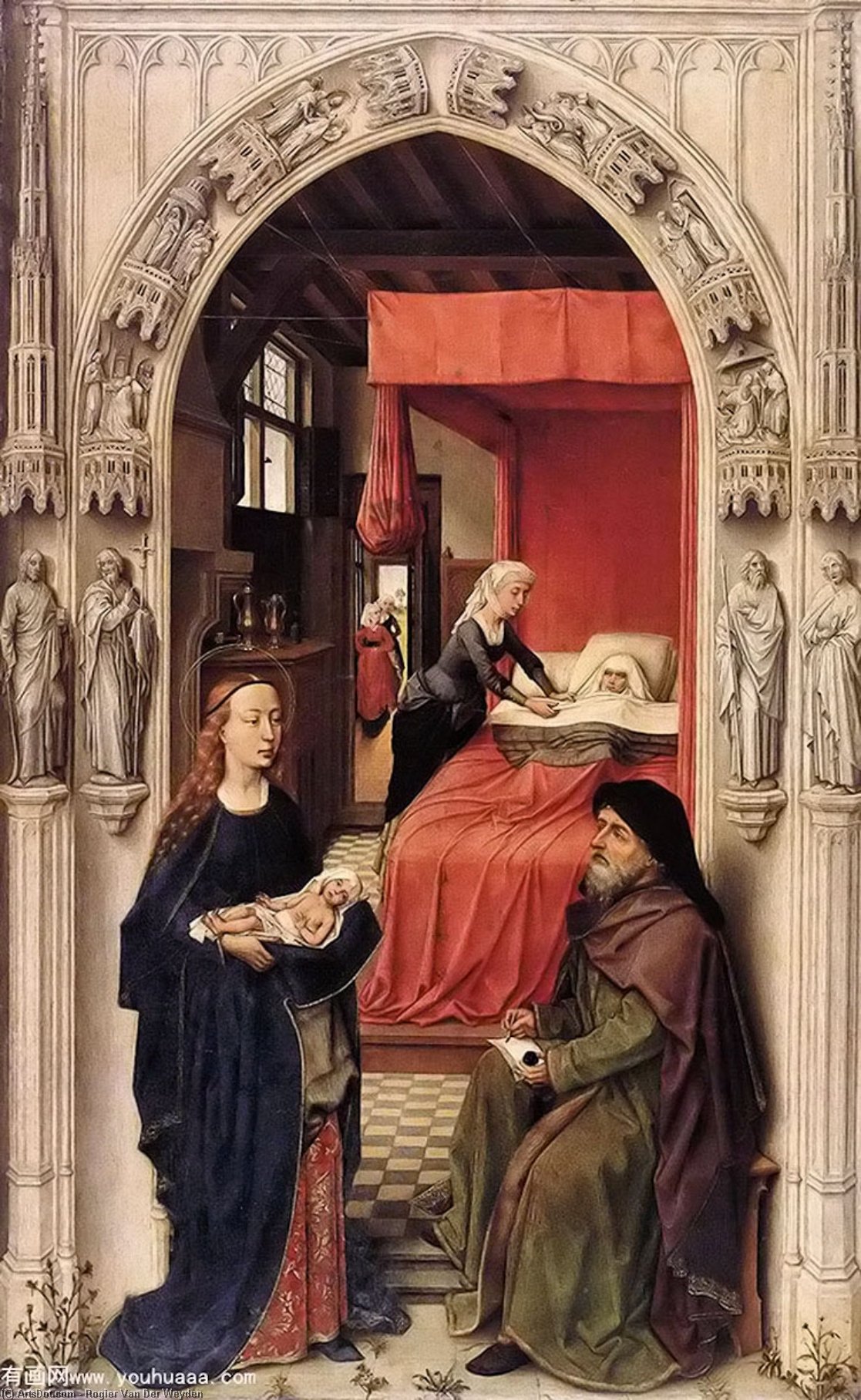St John Altarpiece (left Panel) — Roge Van Der Vejden