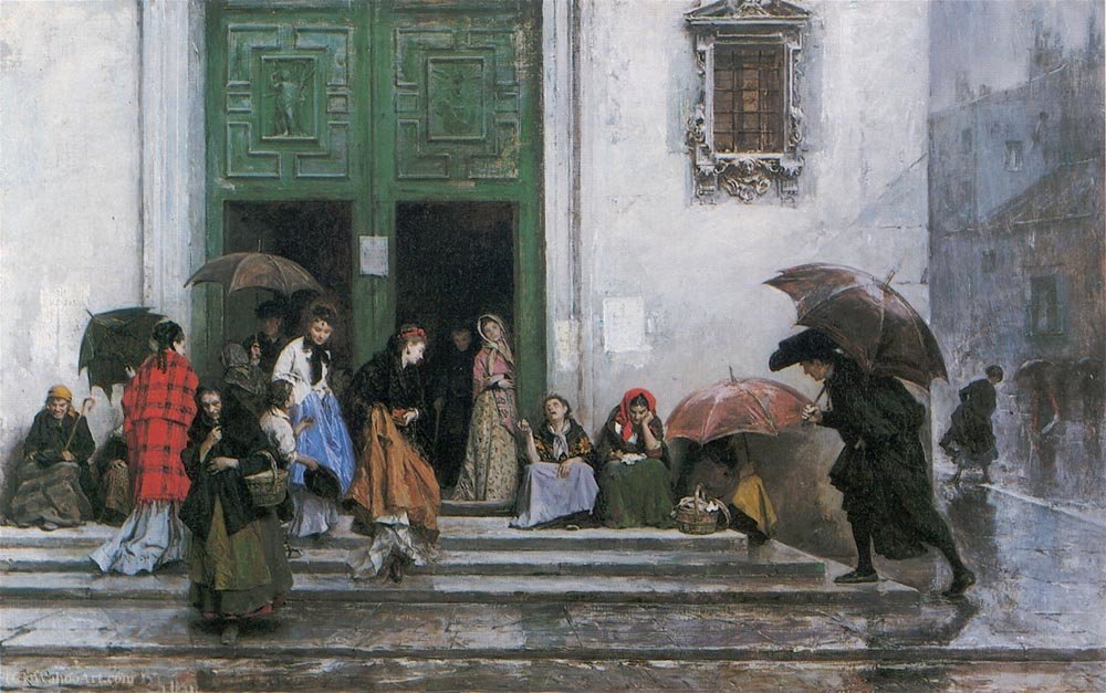 Coming Out Of Church — Raimundo De Madrazo Y Garreta