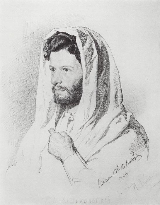 Portrait Of Sculptor Mark Matveevich Antokolski — Ilya Yefimovich Repin
