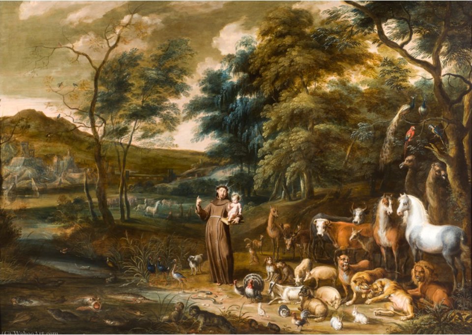 Saint Francis With The Animals — Willem Van Herp