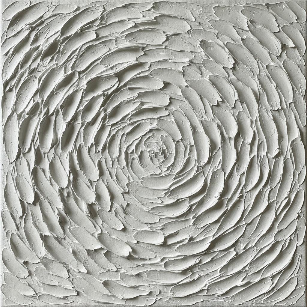 The Meditative Depth Of Sculptural Alabaster Ridges In A Radial Vortex — David Moreau