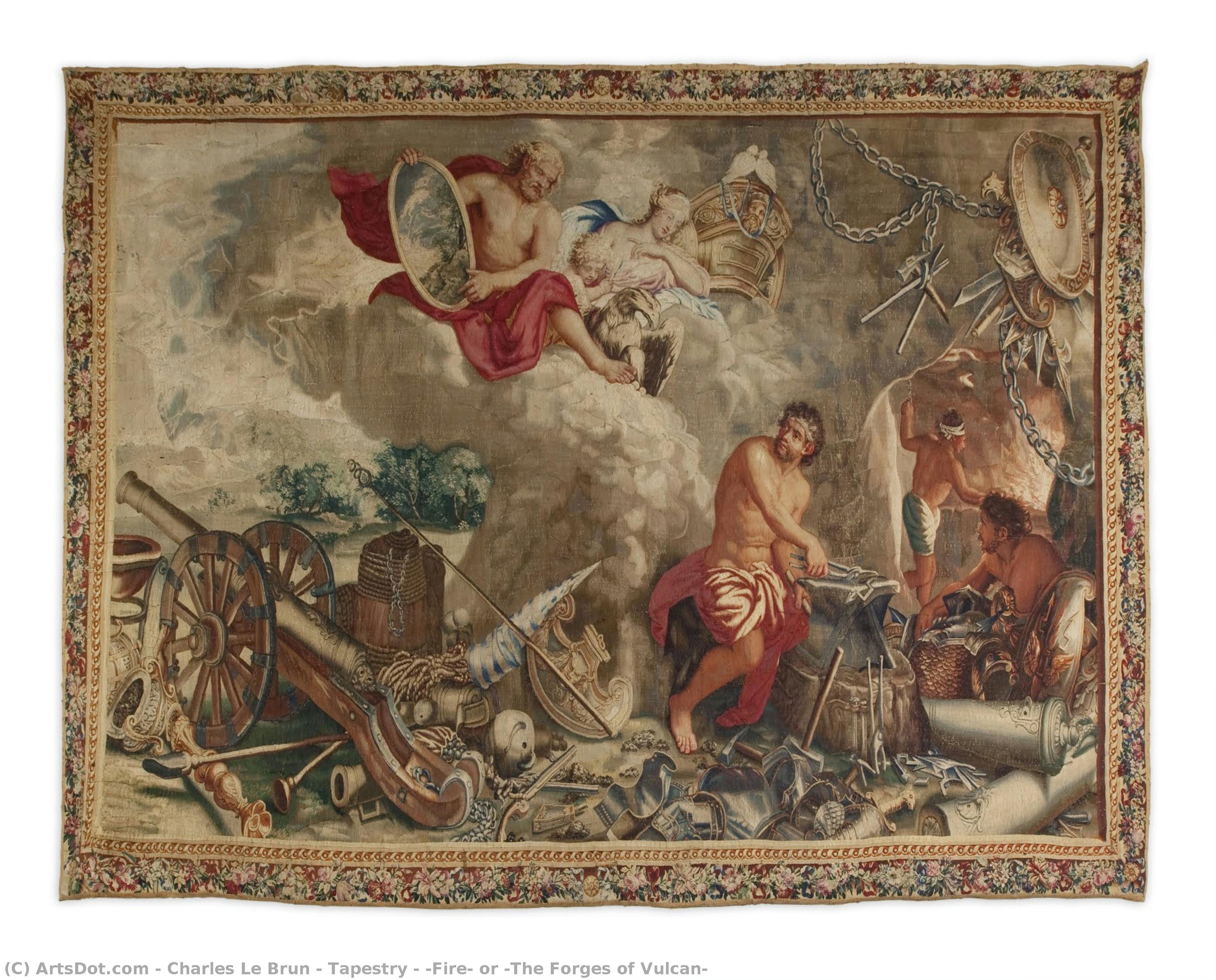 Tapestry - “fire” Or “the Forges Of Vulcan” — Charles Le Brun
