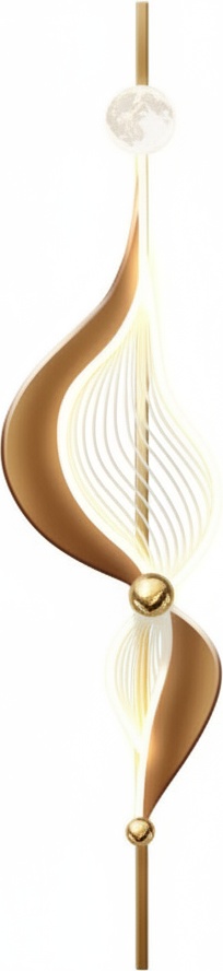 Custom Metal Wall Lamp: Modern Abstract Light Sculpture