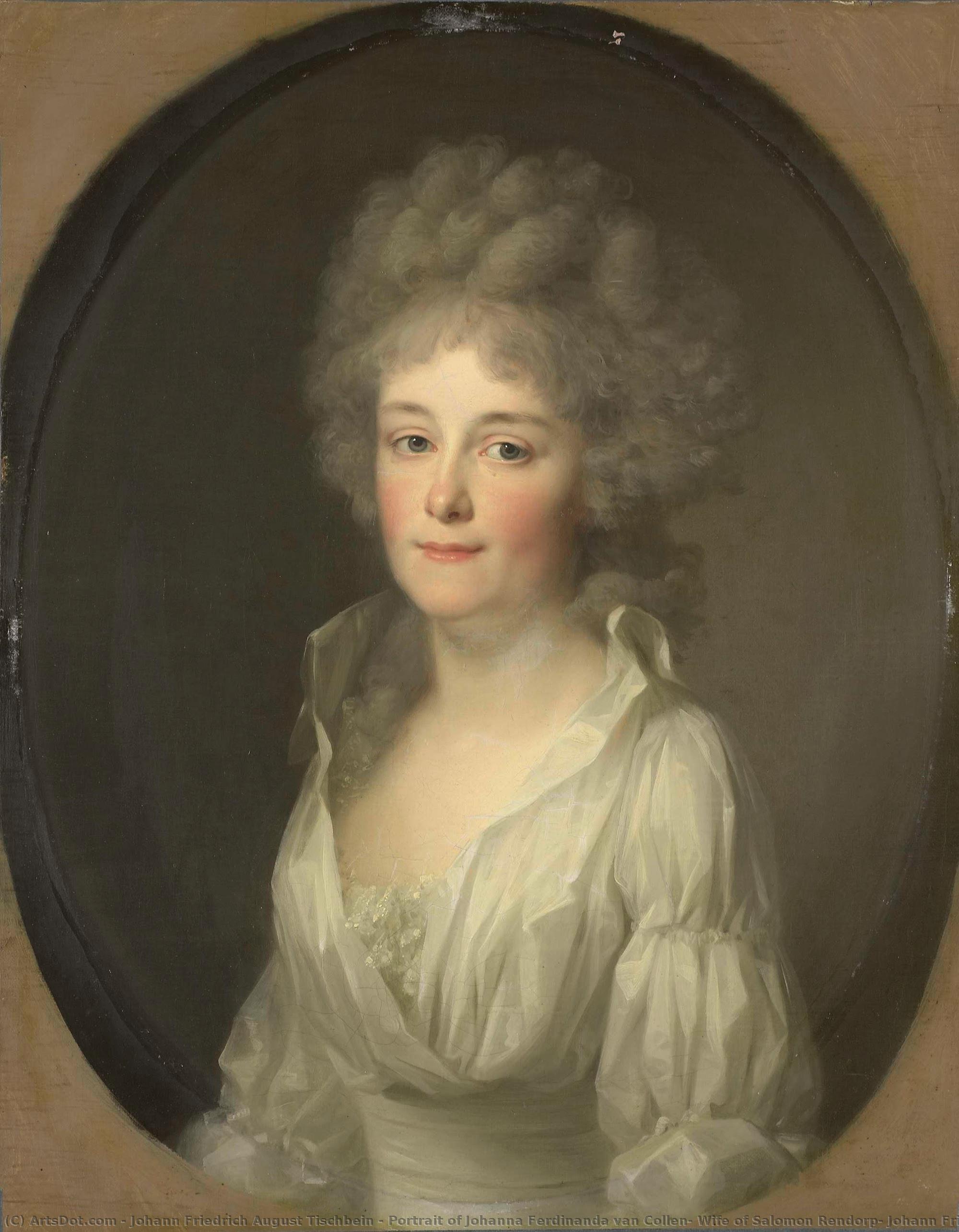 Portrait Of Johanna Ferdinanda Van Collen, Wife Of Salomon Rendorp, Johann Friedrich August Tischbein, 1793 — Johann Friedrich August Tischbein