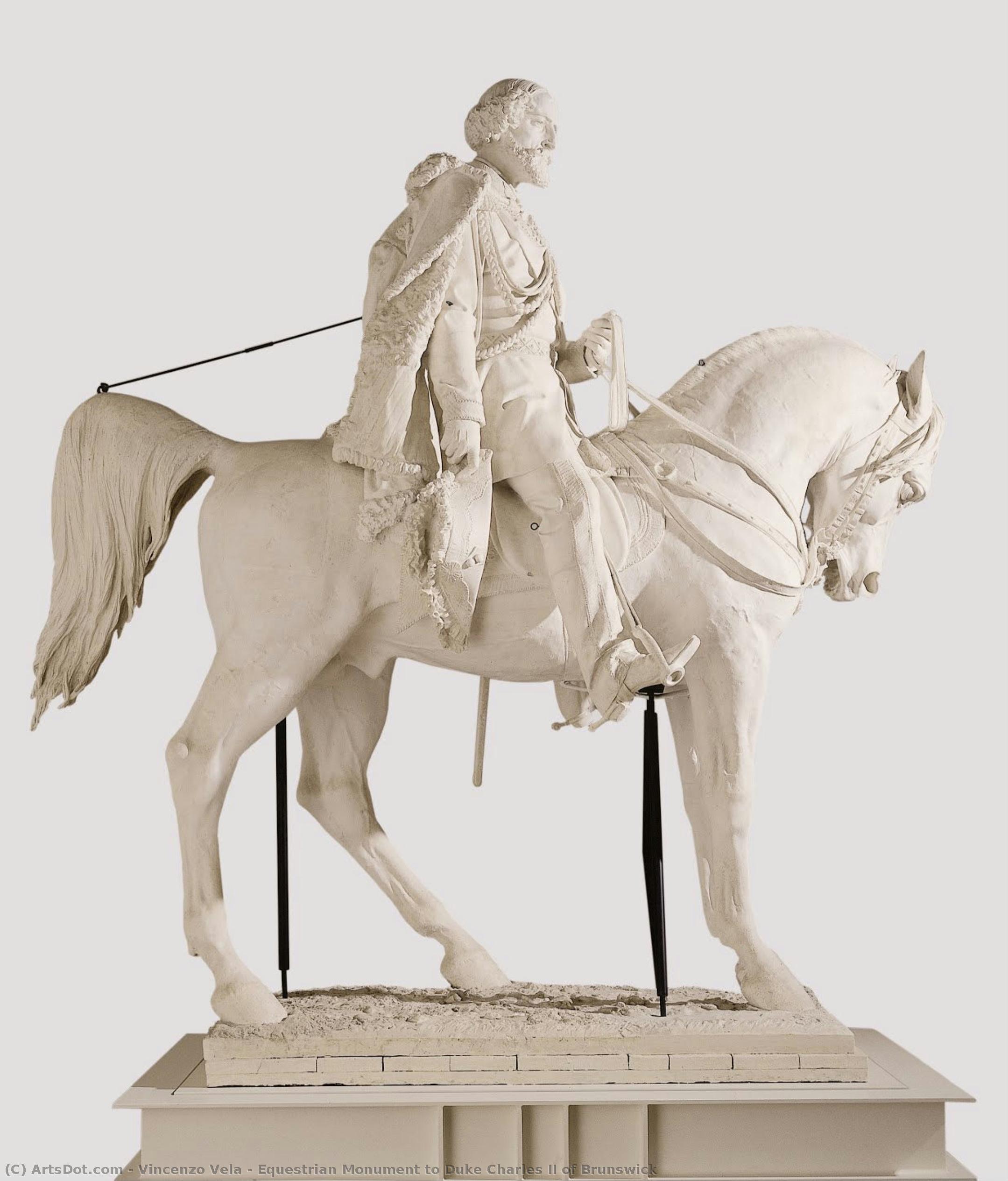 Equestrian Monument To Duke Charles Ii Of Brunswick — Vincenzo Vela