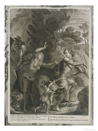 Picart Orpheus Leading Eurydice Out Of Hell Looks Back Upon Her And Loses Her Forever — Bernard Picart