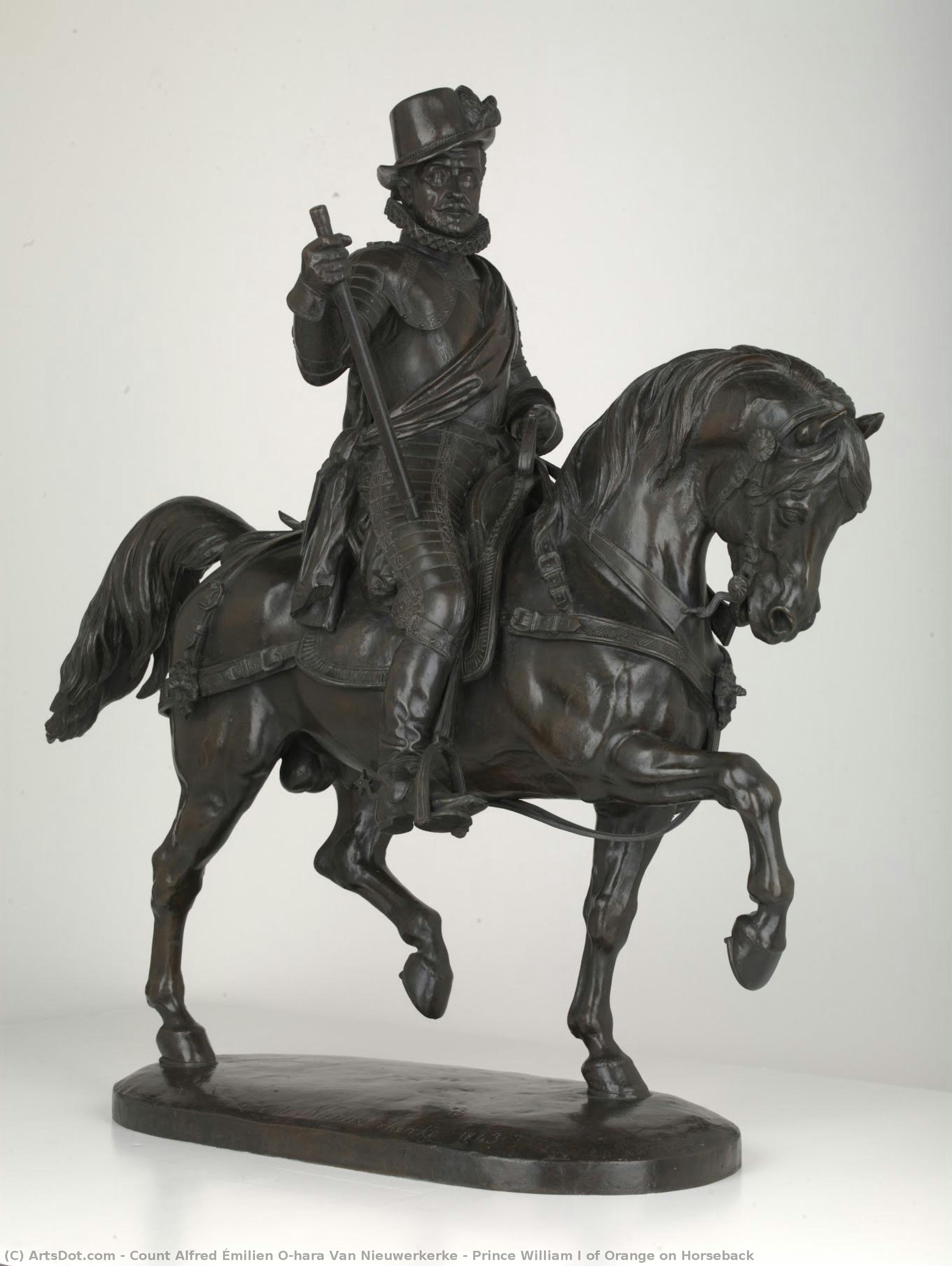 Prince William I Of Orange On Horseback — Count Alfred Émilien O'hara Van Nieuwerkerke