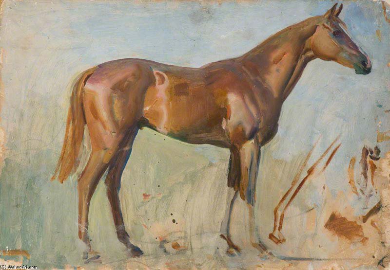 Study Of A Chestnut Horse — Sir Alfred James Munnings